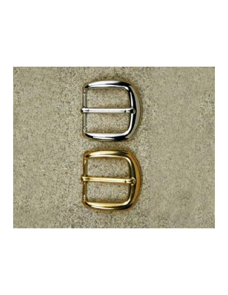 BOUCLE CEINTURE LAITON MIL 645 LARGEUR 40MM NICKEL SATINE