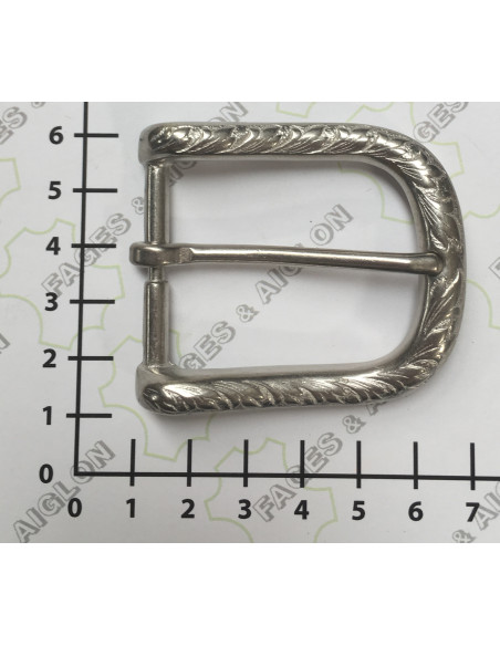 BOUCLE CEINTURE LAITON OS 5002 LARGEUR 35MM NICKEL OPAQUE