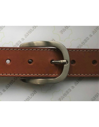BOUCLE CEINTURE ZAMAK ACIER MG 12054 LARGEUR 35MM NICKEL SATINE