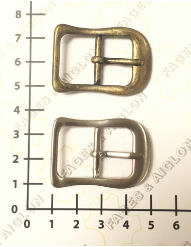 BOUCLE CHAUSSURE ZAMAK ACIER WB 846 LARGEUR 20MM