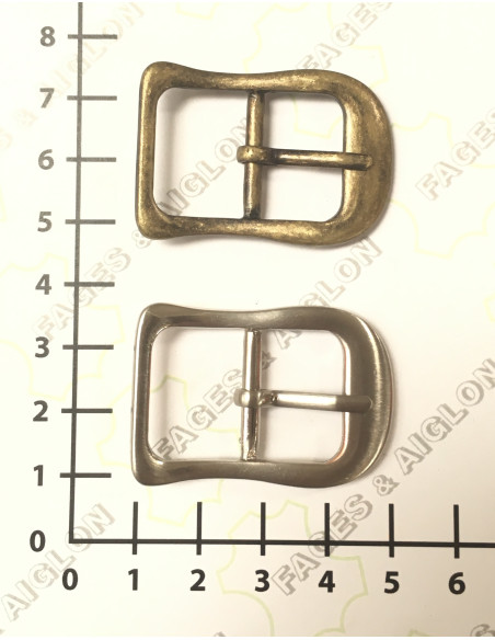 BOUCLE CHAUSSURE ZAMAK ACIER WB 846 LARGEUR 20MM