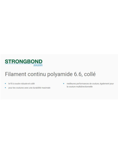 FIL STRONGBOND 40 - BOB 3500M - NOIR-BLANC
