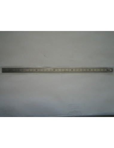 REGLET ACIER INOXYDABLE - FLEXIBLE - 1 FACE CM-MM - 1 FACE CM-MM-½MM