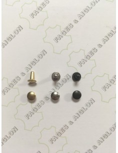 RIVET LAITON DOUBLE 15G8 COMPLET Ø6.8MM PIED 8.1MM PAR 1000