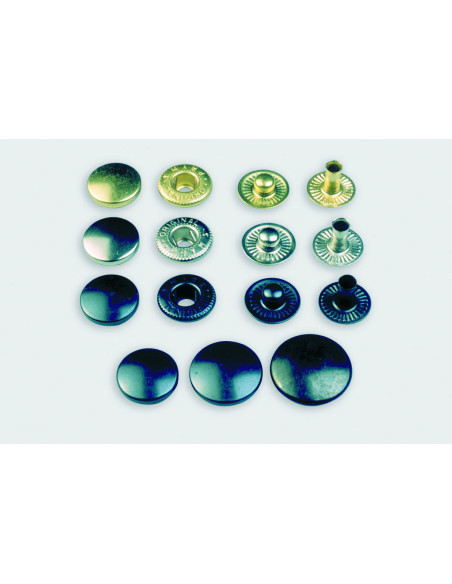 BOUTON-PRESSION FLOX 4/3 Ø CALOTTE 12MM LAITON PAR 1000