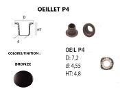 OEILLET  P4  BRONZE/NICKEL