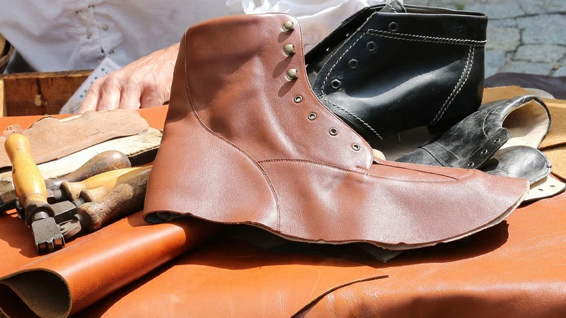Tige de chaussures en cuir botterie