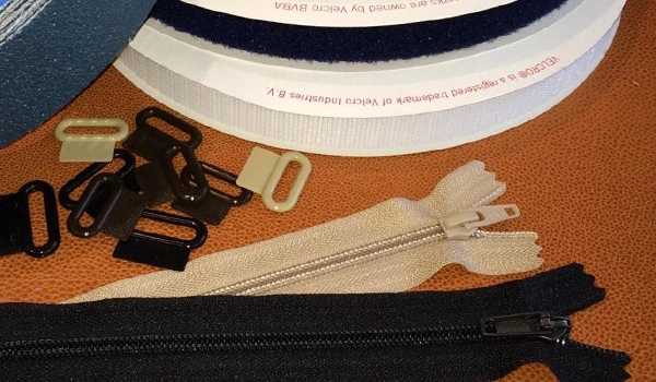 Passants pour ruban auto-agrippant Velcro, Rubans auto-agrippants de la marque Velcro, bandes abrasives pour banc, fermetures à glissières YKK